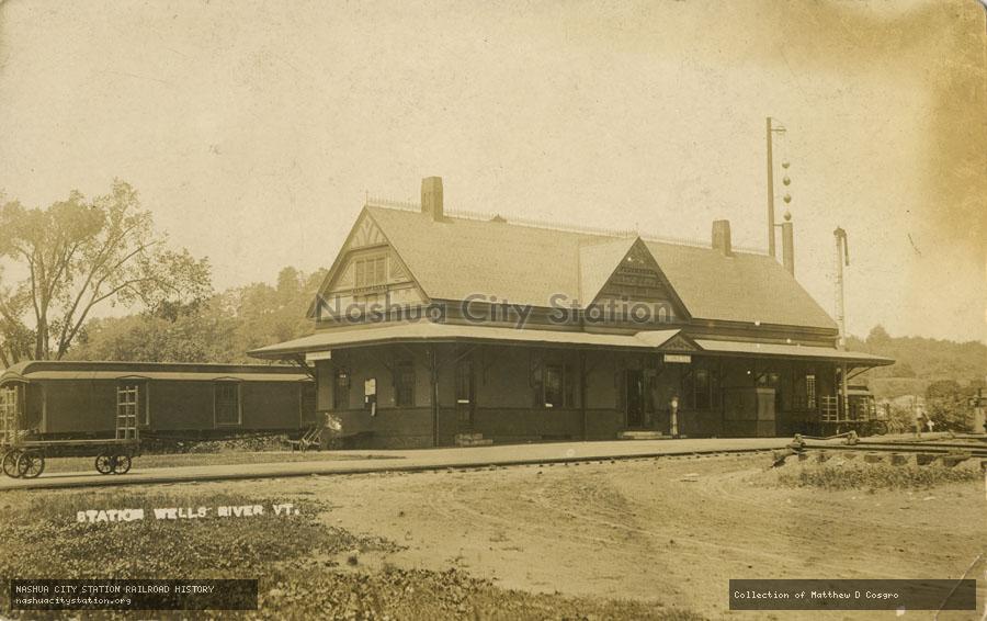 Postcard: Railroad Station, Wells River, Vermont